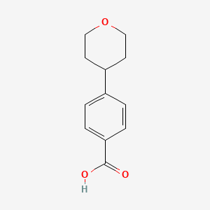 molecular formula C12H14O3 B1423876 4-(tetrahydro-2H-pyran-4-yl)Benzoic acid CAS No. 1086391-97-0