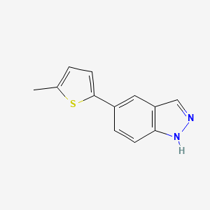 molecular formula C12H10N2S B1423877 5-(5-methylthiophen-2-yl)-1H-indazole CAS No. 885272-88-8