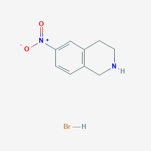 molecular formula C9H11BrN2O2 B1423891 6-Nitro-1,2,3,4-tetrahydroisoquinoline hydrobromide CAS No. 1187932-26-8