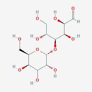molecular formula C₁₂H₂₂O₁₁ B014239 (2R,3R,4S,5R)-2,3,5,6-tetrahydroxy-4-[(2R,3R,5R,6R)-3,4,5-trihydroxy-6-(hydroxymethyl)oxan-2-yl]oxyhexanal CAS No. 13117-26-5