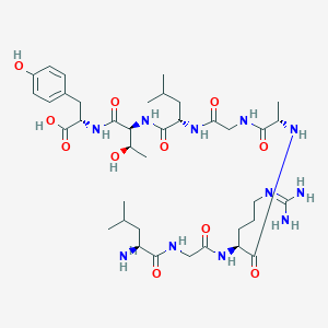 molecular formula C38H63N11O11 B14239046 H-Leu-Gly-Arg-Ala-Gly-Leu-Thr-Tyr-OH CAS No. 247900-80-7