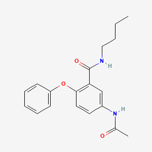 molecular formula C19H22N2O3 B14239055 Benzamide, 5-(acetylamino)-N-butyl-2-phenoxy- CAS No. 400039-42-1
