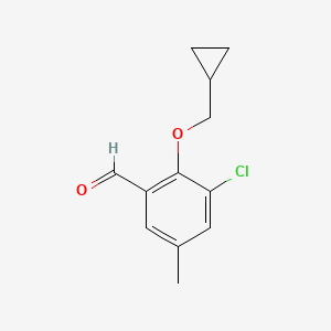 3-Chloro-2-(cyclopropylmethoxy)-5-methylbenzaldehyde