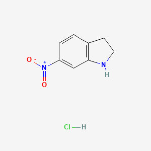 molecular formula C8H9ClN2O2 B1423913 6-Nitroindoline hydrochloride CAS No. 1187929-53-8