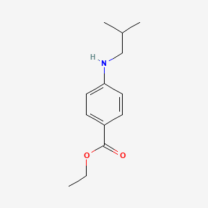 molecular formula C13H19NO2 B14239138 Benzoic acid, 4-[(2-methylpropyl)amino]-, ethyl ester CAS No. 512175-79-0