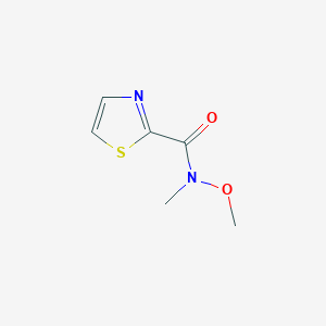 molecular formula C6H8N2O2S B1423915 N-Methoxy-N-methyl-thiazole-2-carboxamide CAS No. 885278-18-2