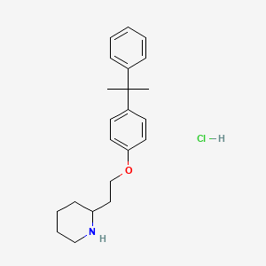 molecular formula C22H30ClNO B1423926 2-{2-[4-(1-Methyl-1-phenylethyl)phenoxy]-ethyl}piperidine hydrochloride CAS No. 174775-73-6