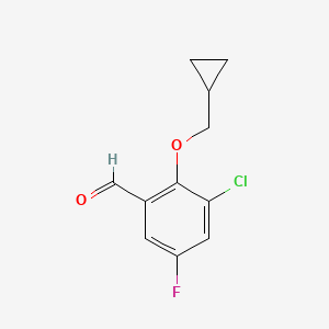3-Chloro-2-(cyclopropylmethoxy)-5-fluorobenzaldehyde