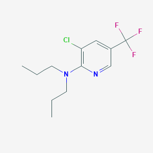 molecular formula C12H16ClF3N2 B1423928 3-chloro-N,N-dipropyl-5-(trifluoromethyl)pyridin-2-amine CAS No. 1220029-34-4