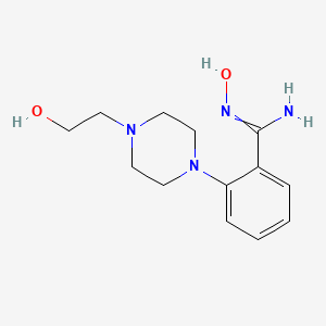 molecular formula C13H20N4O2 B1423935 N'-Hydroxy-2-[4-(2-hydroxyethyl)-1-piperazinyl]-benzenecarboximidamide CAS No. 1158140-38-5