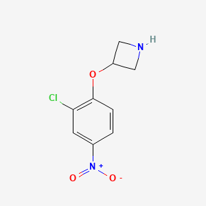 molecular formula C9H9ClN2O3 B1423941 3-(2-Chloro-4-nitrophenoxy)azetidine CAS No. 1220029-10-6