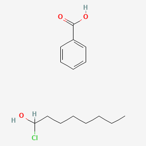 molecular formula C15H23ClO3 B14239415 Benzoic acid;1-chlorooctan-1-ol CAS No. 397843-55-9
