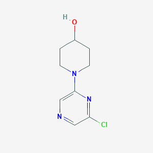 molecular formula C9H12ClN3O B1423949 1-(6-Chloropyrazin-2-yl)piperidin-4-ol CAS No. 913282-90-3