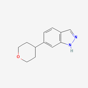 molecular formula C12H14N2O B1423954 6-(Tetrahydro-pyran-4-YL)-1H-indazole CAS No. 885272-18-4