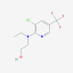 molecular formula C10H12ClF3N2O B1423955 2-[[3-Chloro-5-(trifluoromethyl)-2-pyridinyl]-(ethyl)amino]-1-ethanol CAS No. 1220033-21-5
