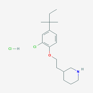 3-{2-[2-Chloro-4-(tert-pentyl)phenoxy]-ethyl}piperidine hydrochloride