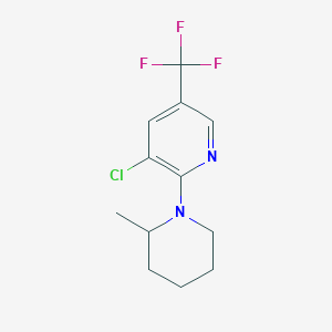 molecular formula C12H14ClF3N2 B1423962 3-Chloro-2-(2-methylpiperidin-1-yl)-5-(trifluoromethyl)pyridine CAS No. 1220029-27-5