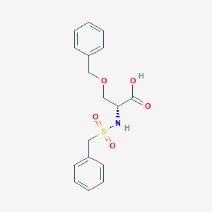 molecular formula C17H19NO5S B14239623 D-Serine, O-(phenylmethyl)-N-[(phenylmethyl)sulfonyl]- CAS No. 380237-47-8
