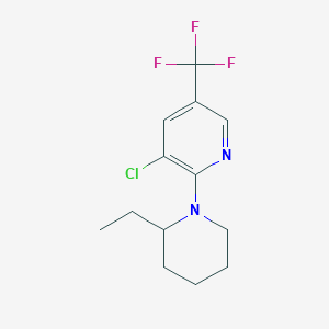 molecular formula C13H16ClF3N2 B1423964 3-Chloro-2-(2-ethyl-1-piperidinyl)-5-(trifluoromethyl)pyridine CAS No. 1219961-17-7