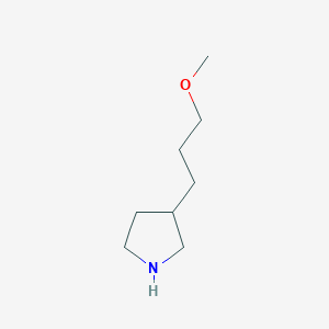 molecular formula C8H17NO B1423969 3-(3-Methoxypropyl)pyrrolidine CAS No. 1220030-88-5