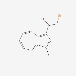 molecular formula C13H11BrO B14239707 Ethanone, 2-bromo-1-(3-methyl-1-azulenyl)- CAS No. 490038-97-6