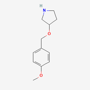 molecular formula C12H17NO2 B1423971 3-[(4-Methoxybenzyl)oxy]pyrrolidine CAS No. 933759-13-8