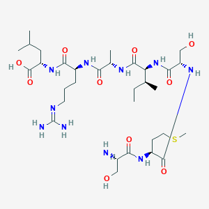 molecular formula C32H60N10O10S B14239717 H-Ser-Met-Ser-Ile-Ala-Arg-Leu-OH CAS No. 243961-51-5