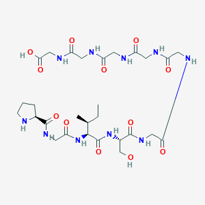 molecular formula C28H46N10O12 B14239738 L-Prolylglycyl-L-isoleucyl-L-serylglycylglycylglycylglycylglycylglycine CAS No. 571186-35-1