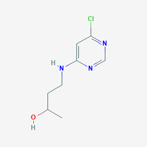 molecular formula C8H12ClN3O B1423975 4-[(6-Chloro-4-pyrimidinyl)amino]-2-butanol CAS No. 1219982-95-2