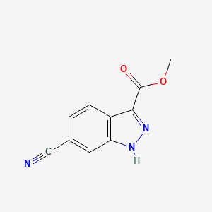 molecular formula C10H7N3O2 B1423980 Methyl 6-cyano-1H-indazole-3-carboxylate CAS No. 885279-07-2