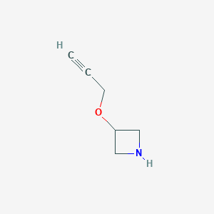 molecular formula C6H9NO B1423984 3-(Prop-2-yn-1-yloxy)azetidine CAS No. 1219976-74-5