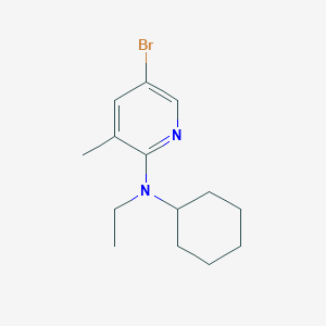 molecular formula C14H21BrN2 B1423987 5-bromo-N-cyclohexyl-N-ethyl-3-methylpyridin-2-amine CAS No. 1220029-67-3