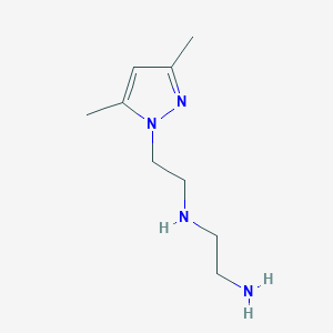 molecular formula C9H18N4 B14239931 N~1~-[2-(3,5-Dimethyl-1H-pyrazol-1-yl)ethyl]ethane-1,2-diamine CAS No. 511513-23-8