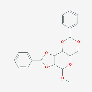 molecular formula C₂₁H₂₂O₆ B014240 (1R,2S,6S,7S,9R)-7-methoxy-4,12-diphenyl-3,5,8,11,13-pentaoxatricyclo[7.4.0.02,6]tridecane CAS No. 4148-71-4