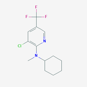 molecular formula C13H16ClF3N2 B1424003 3-chloro-N-cyclohexyl-N-methyl-5-(trifluoromethyl)pyridin-2-amine CAS No. 1220033-24-8