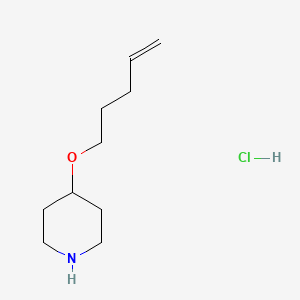 molecular formula C10H20ClNO B1424005 4-(4-戊烯氧基)哌啶盐酸盐 CAS No. 1220021-60-2