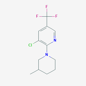 molecular formula C12H14ClF3N2 B1424012 3-Chloro-2-(3-methylpiperidin-1-yl)-5-(trifluoromethyl)pyridine CAS No. 1220036-31-6