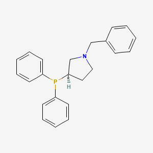 molecular formula C23H24NP B14240135 Pyrrolidine, 3-(diphenylphosphino)-1-(phenylmethyl)-, (R)- CAS No. 188790-90-1