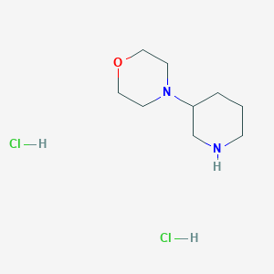 molecular formula C9H20Cl2N2O B1424015 4-(3-Piperidinyl)morpholine dihydrochloride CAS No. 1124199-56-9
