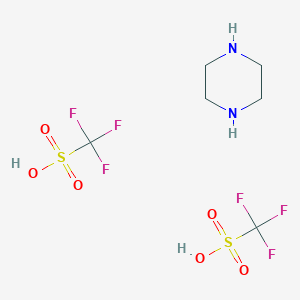 molecular formula C6H12F6N2O6S2 B14240157 piperazine;trifluoromethanesulfonic acid CAS No. 500766-69-8