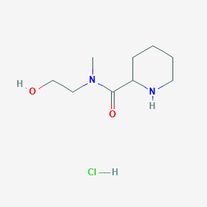 molecular formula C9H19ClN2O2 B1424021 N-(2-Hydroxyethyl)-N-methyl-2-piperidinecarboxamide hydrochloride CAS No. 1236254-64-0