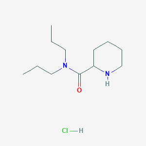 molecular formula C12H25ClN2O B1424025 N,N-Dipropyl-2-piperidinecarboxamide hydrochloride CAS No. 1236254-68-4