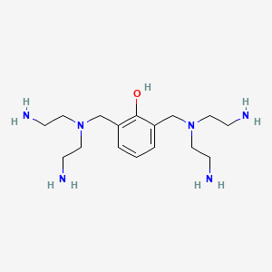 molecular formula C16H32N6O B14240257 Phenol, 2,6-bis[[bis(2-aminoethyl)amino]methyl]- CAS No. 303962-27-8