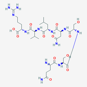 molecular formula C32H58N12O12 B14240387 L-Arginine, L-glutaminyl-L-seryl-L-seryl-L-asparaginyl-L-leucyl-L-valyl- CAS No. 265099-06-7