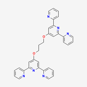 molecular formula C33H26N6O2 B14240501 4-[3-(2,6-Dipyridin-2-ylpyridin-4-yl)oxypropoxy]-2,6-dipyridin-2-ylpyridine CAS No. 497182-10-2