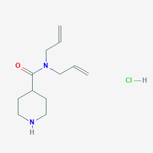 molecular formula C12H21ClN2O B1424052 N,N-Diallyl-4-piperidinecarboxamide hydrochloride CAS No. 1220039-15-5