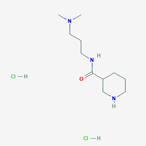 molecular formula C11H25Cl2N3O B1424055 N-[3-(Dimethylamino)propyl]-3-piperidinecarboxamide dihydrochloride CAS No. 1220036-51-0