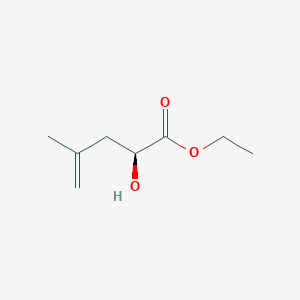 molecular formula C8H14O3 B14240586 Ethyl (2S)-2-hydroxy-4-methylpent-4-enoate CAS No. 208242-78-8