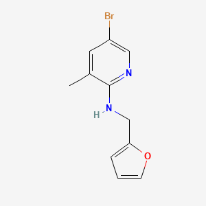 molecular formula C11H11BrN2O B1424060 5-bromo-N-(furan-2-ylmethyl)-3-methylpyridin-2-amine CAS No. 1220028-96-5