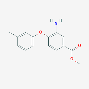 molecular formula C15H15NO3 B1424070 Methyl 3-amino-4-(3-methylphenoxy)benzoate CAS No. 927802-60-6